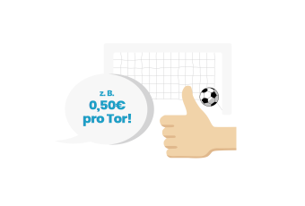 Step 2 If you decide to participate, you as a team determine the amount you would like to donate per goal scored during the tournament.